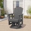 Adirondack Swivel Glider Chair – Gray